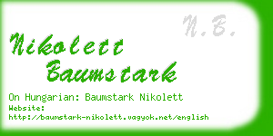 nikolett baumstark business card